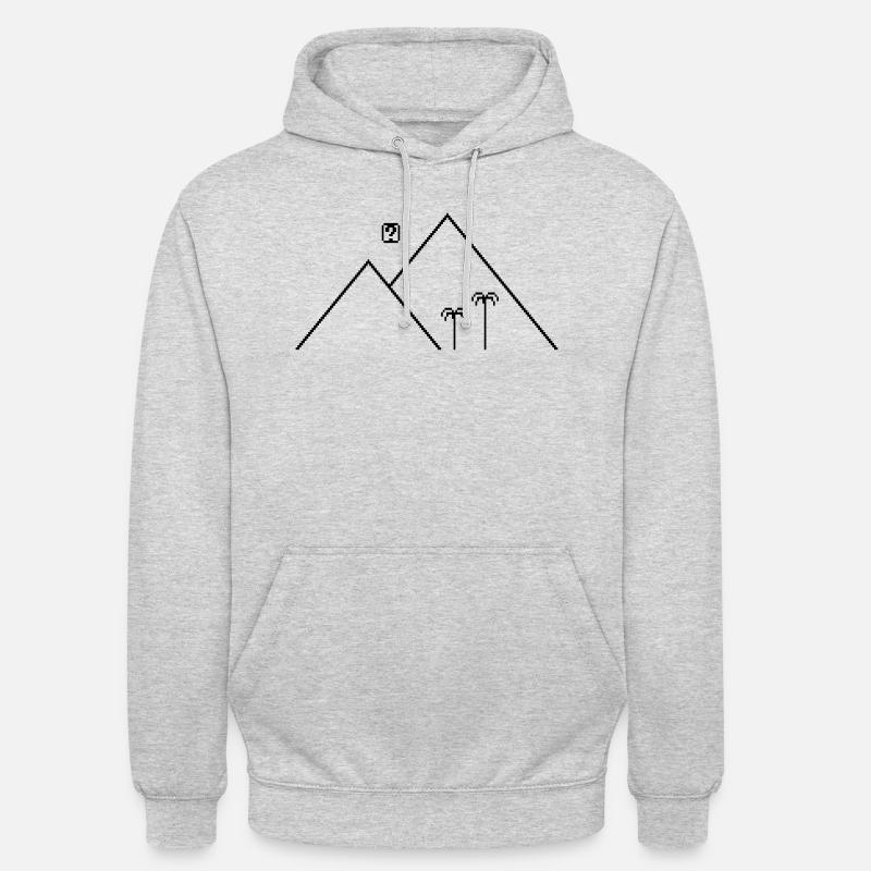 Pixel Pyramiden - Unisex Hoodie - Hellgrau meliert