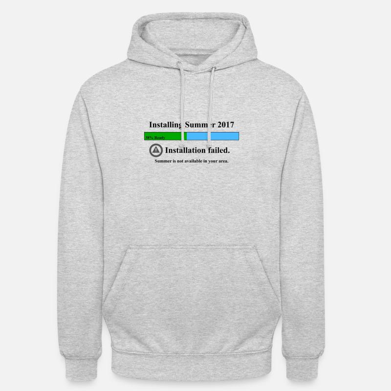 pas d'été - Sweat-shirt à capuche unisexe - gris clair chiné