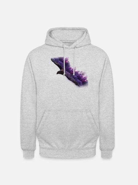 Eagle with smoke - Unisex Hoodie - light heather grey