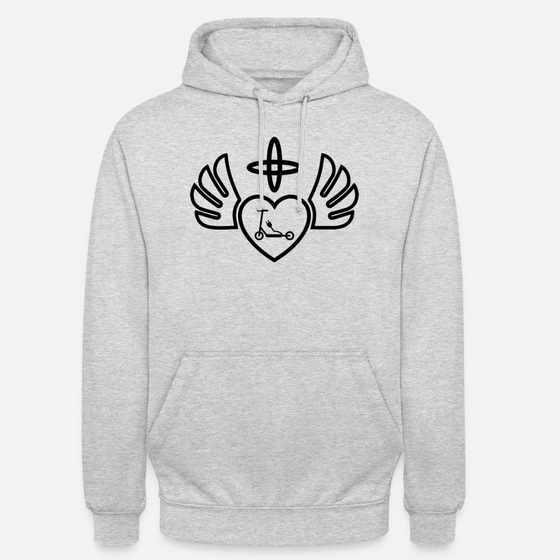 E-Scooter E-Roller Scooter - Sweat-shirt à capuche unisexe - gris clair chiné