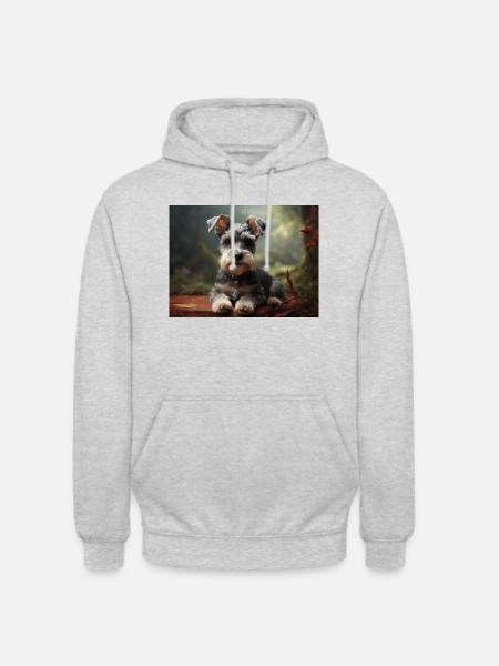 Schnauzer Dog - Unisex Hoodie - light heather grey