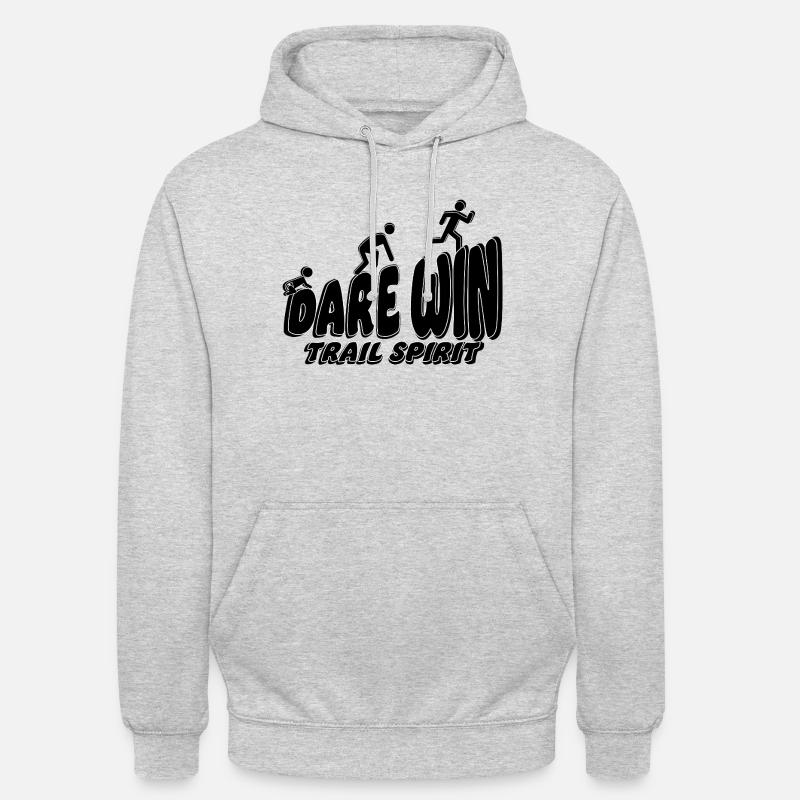 Trail wagt Sieg - Unisex Hoodie - Hellgrau meliert