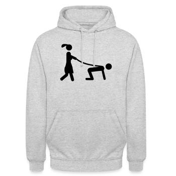 mariage - Sweat-shirt à capuche unisexe - gris clair chiné - Devant - Alina (178cm) & Michal (187cm)