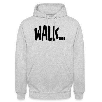 WALK - Unisex Hoodie - Hellgrau meliert - Vorne - Alina (178cm) & Michal (187cm)