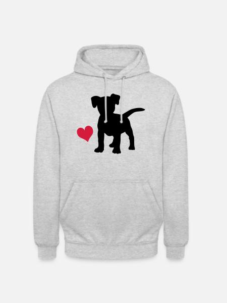 Jack Russell Terrier - Unisex Hoodie - Hellgrau meliert