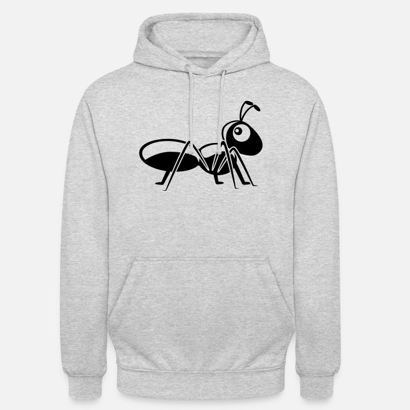 Insecte fourmi drôle mignon - Sweat-shirt à capuche unisexe - gris clair chiné