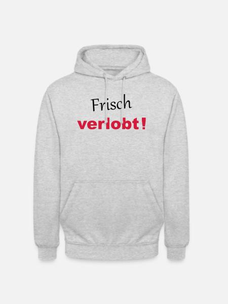 Frisch verlobt! - V2 - Unisex Hoodie - Hellgrau meliert