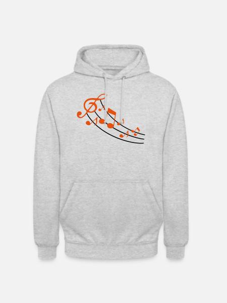 music notes design - Unisex Hoodie - Hellgrau meliert