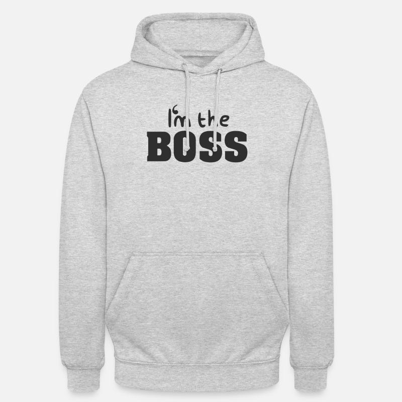 Je suis le Boss - Sweat-shirt à capuche unisexe - gris clair chiné