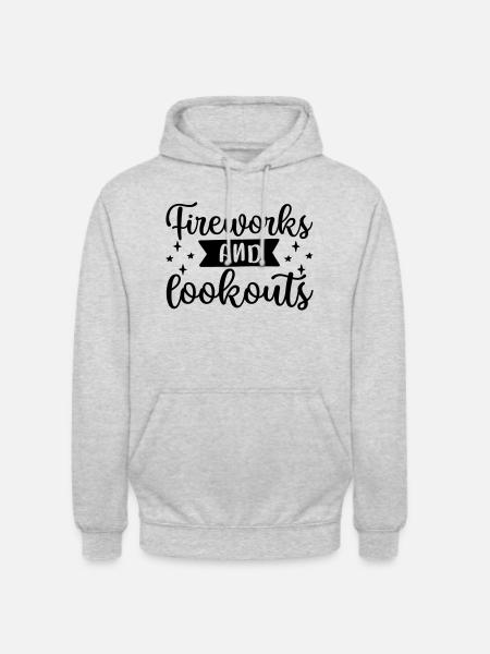 Fireworks and Lookout - Unisex Hoodie - light heather grey