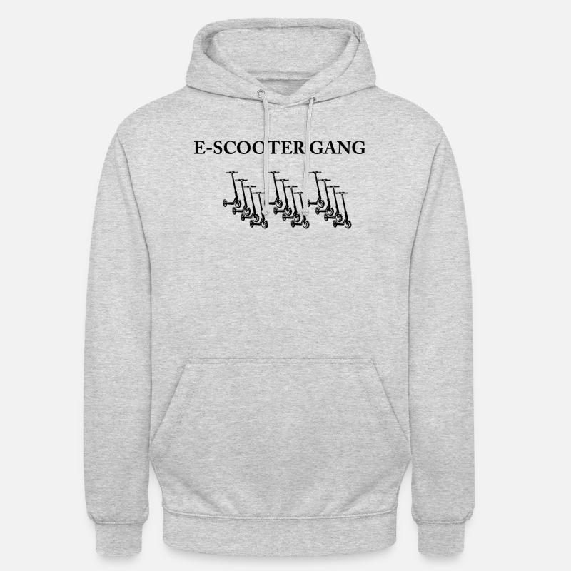E-Scooter E-Roller Scooter - Unisex Hoodie - Hellgrau meliert