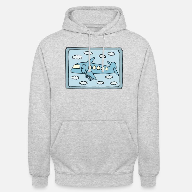 Conception d’avions - Sweat-shirt à capuche unisexe - gris clair chiné