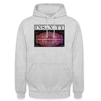 INSANITY - Unisex Hoodie - light heather grey - Front - Alina (178cm) & Michal (187cm)