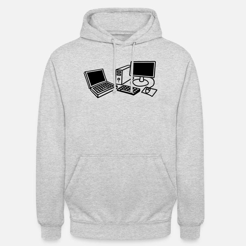 computers_1c - Unisex Hoodie - light heather grey