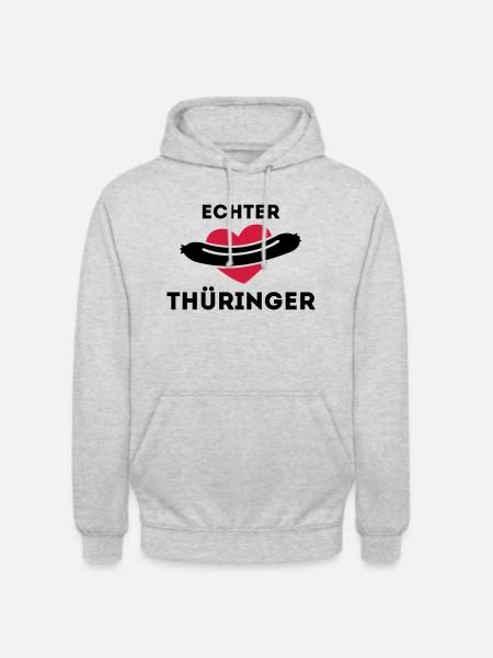 Real Thuringia - Bratwurst love - Unisex Hoodie - light heather grey
