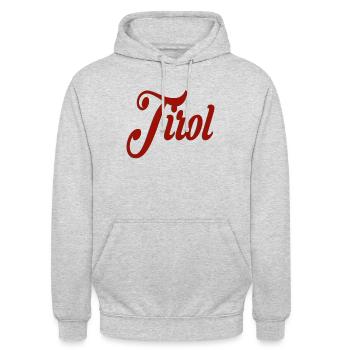 Tirol - Unisex Hoodie - Hellgrau meliert - Vorne - Alina (178cm) & Michal (187cm)