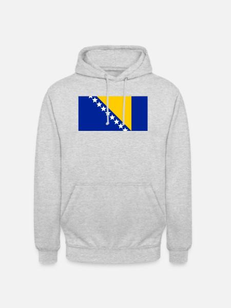 Bosnia flag - Unisex Hoodie - light heather grey