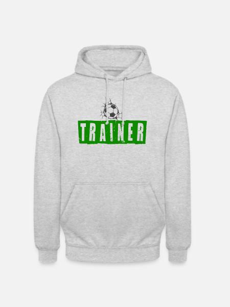 Fußballtrainer - Unisex Hoodie - Hellgrau meliert