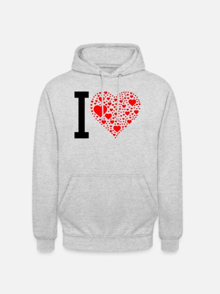 i love design 2 - Unisex Hoodie - light heather grey
