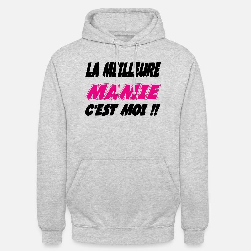 La meilleure MAMIE c'est moi - Sweat-shirt à capuche unisexe - gris clair chiné