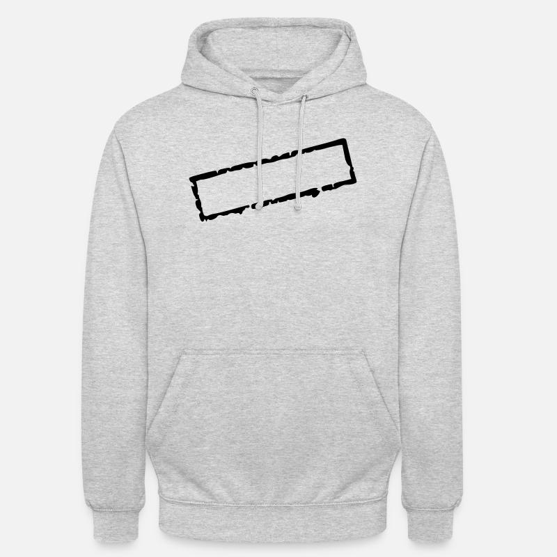 stamp_I_vec_1 de - Unisex Hoodie - Hellgrau meliert