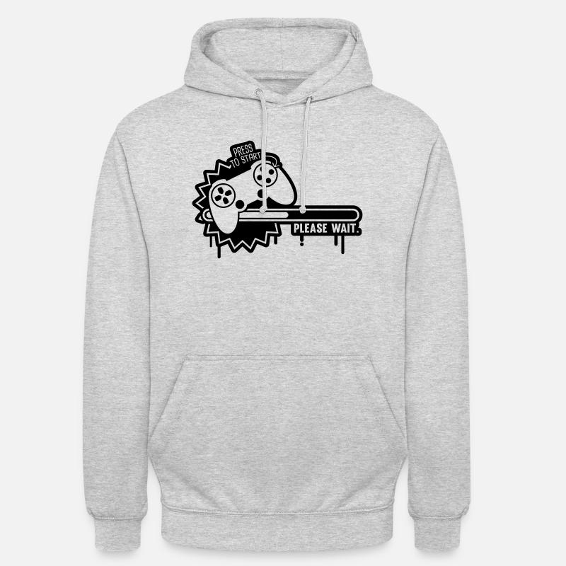 _loading_2_f1 - Sweat-shirt à capuche unisexe - gris clair chiné