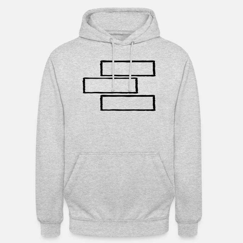 3 rectangular frame - Unisex Hoodie - light heather grey