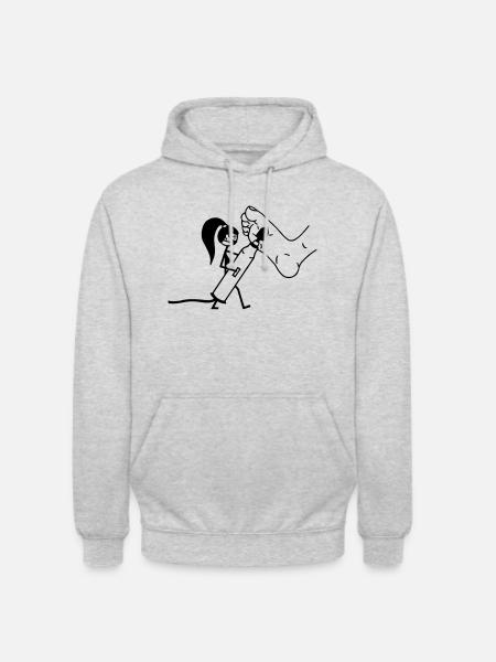 Podologe Fußpflege - Unisex Hoodie - Hellgrau meliert