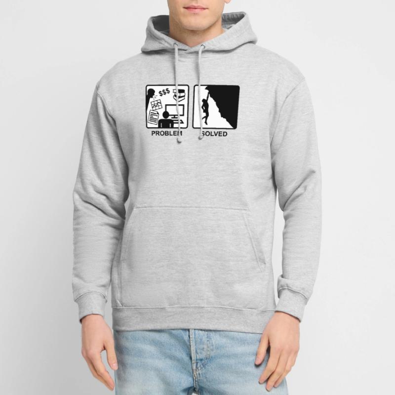 Climbing solves problems Unisex Hoodie