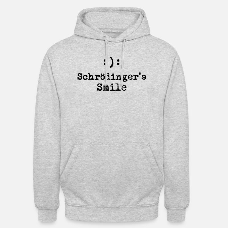 Schrödingers Smile | Farbwechsel möglich - Unisex Hoodie - Hellgrau meliert