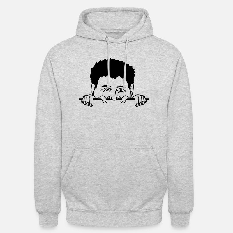 Hinter Mauer Mann - Unisex Hoodie - Hellgrau meliert