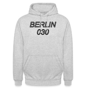 BERLIN 030 - Sweat-shirt à capuche unisexe - gris clair chiné - Devant - Alina (178cm) & Michal (187cm)