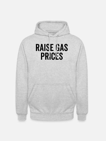 Augmenter les prix de l’essence - Sweat-shirt à capuche unisexe - gris clair chiné