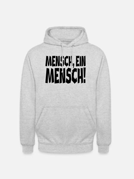 Ein Mensch - Unisex Hoodie - Hellgrau meliert