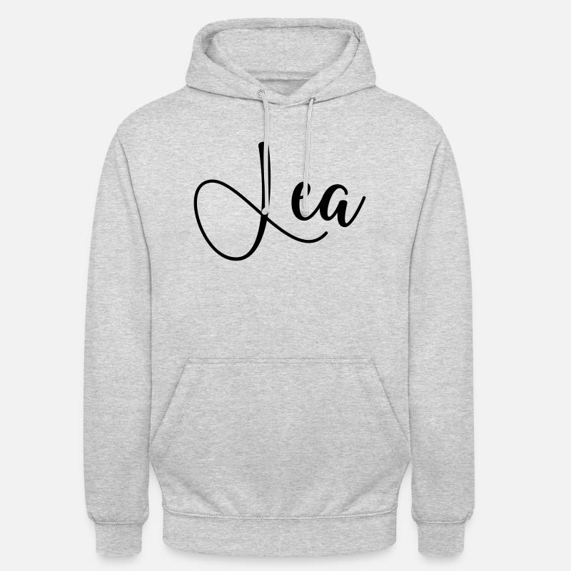 Nome Lea - Felpa con cappuccio unisex - grigio chiaro melange