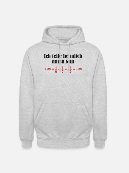 durch Null - Unisex Hoodie - Hellgrau meliert