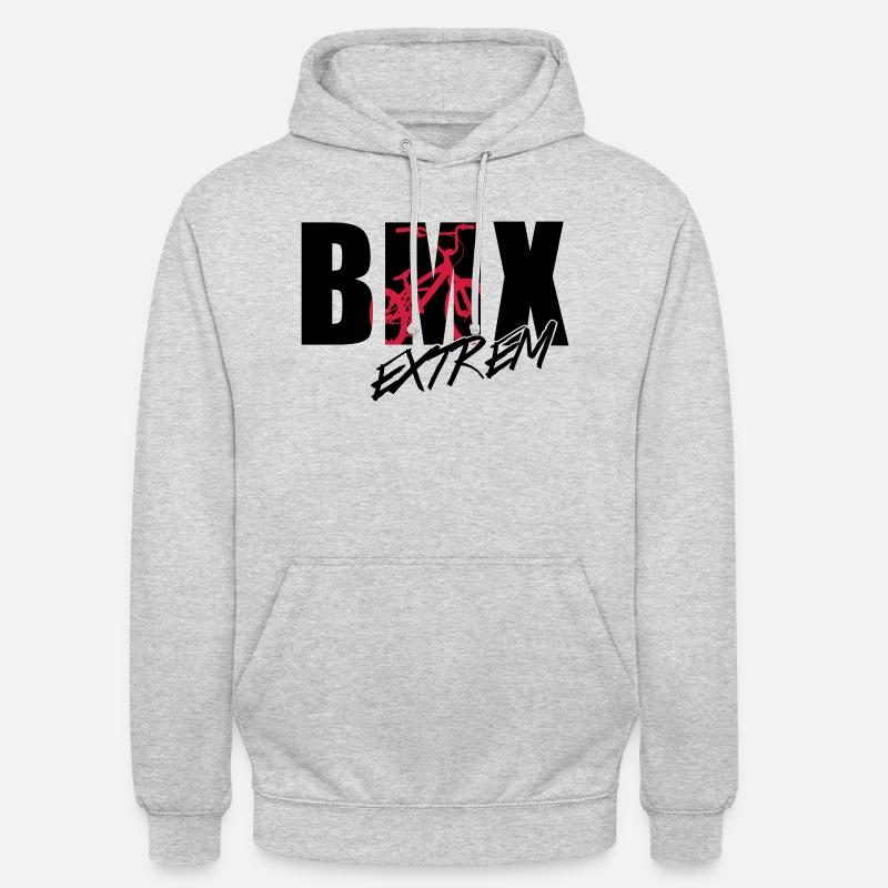 bmx 2_2c - Sweat-shirt à capuche unisexe - gris clair chiné