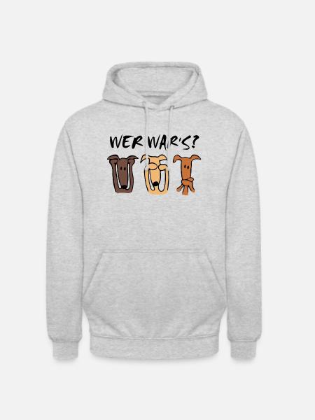 Wer war's - Unisex Hoodie - Hellgrau meliert