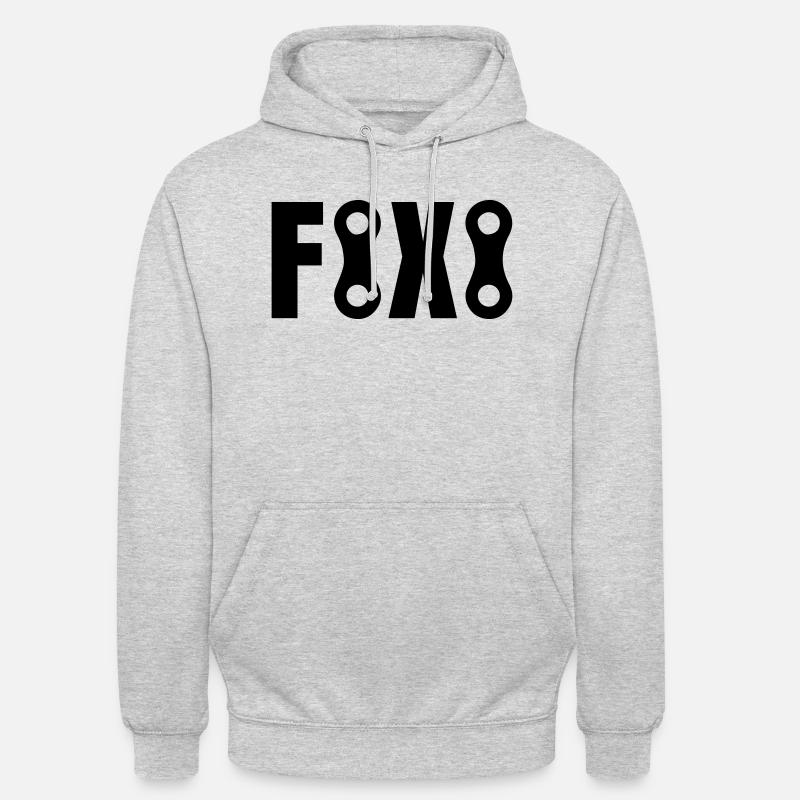 Fixations de chaînes - Sweat-shirt à capuche unisexe - gris clair chiné