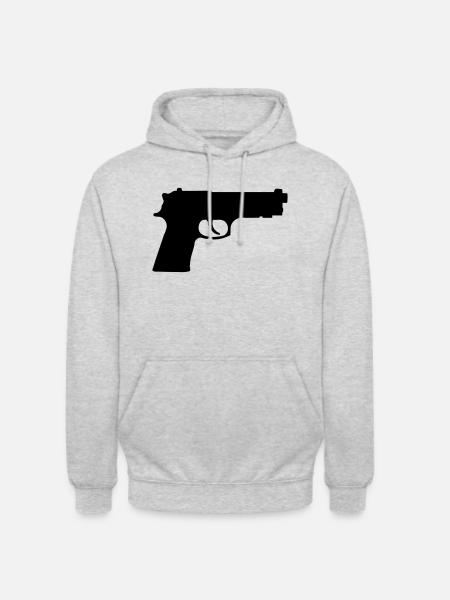 Pistole - Unisex Hoodie - Hellgrau meliert