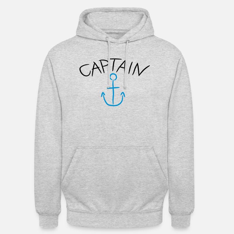 Capitaine ancre Comic Logo - Sweat-shirt à capuche unisexe - gris clair chiné
