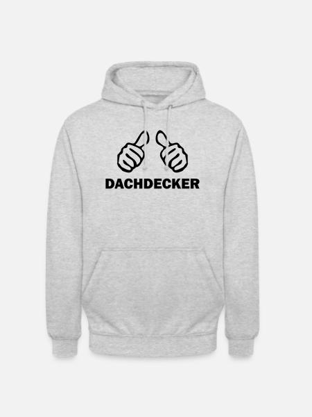 dachdecker - Unisex Hoodie - Hellgrau meliert