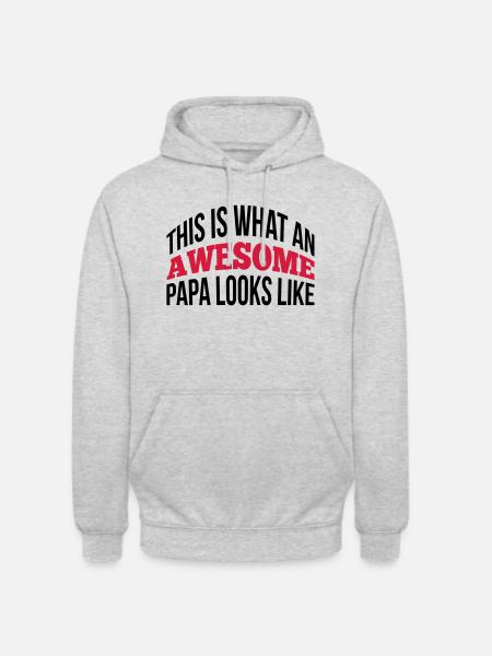 Papa - Unisex Hoodie - light heather grey
