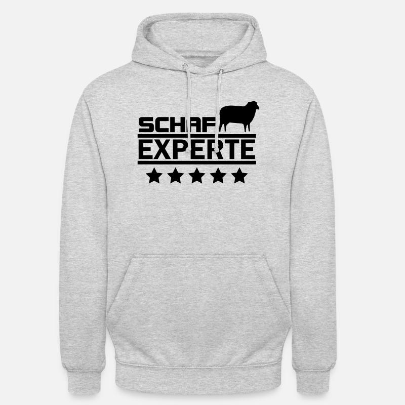 schaf experte - Unisex Hoodie - Hellgrau meliert