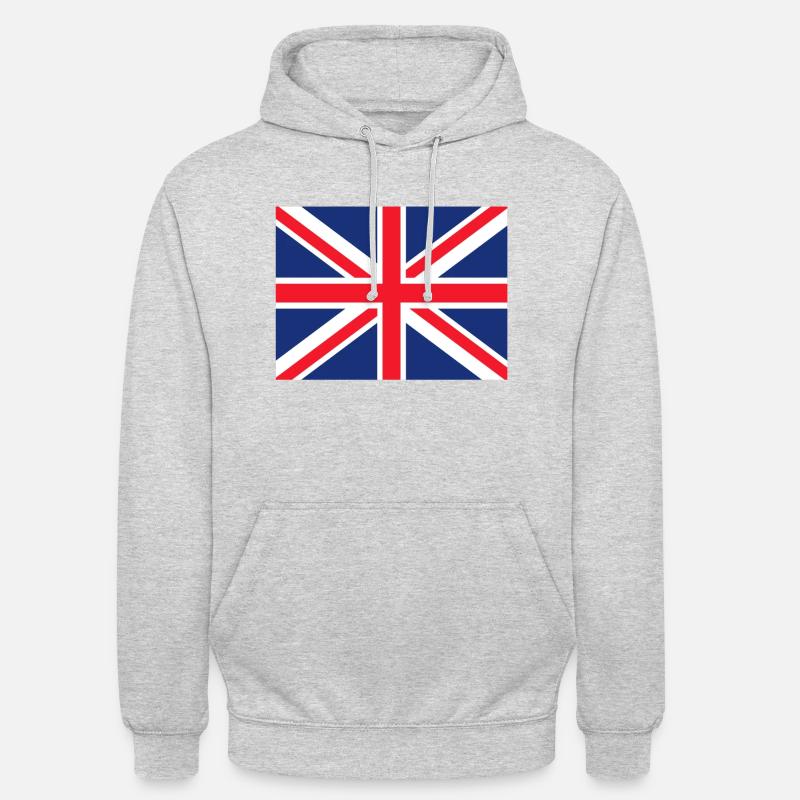 Drapeau de l'Angleterre drapeau - Sweat-shirt à capuche unisexe - gris clair chiné