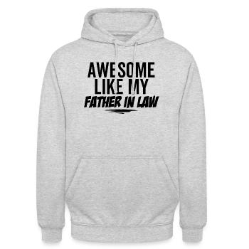 Awesome Like My Father In Law - Unisex Hoodie - light heather grey - Front - Alina (178cm) & Michal (187cm)
