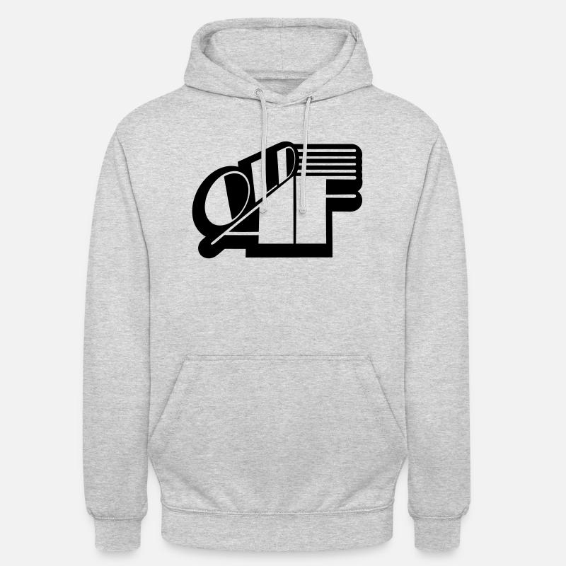 old AF Text Logo - Unisex Hoodie - light heather grey