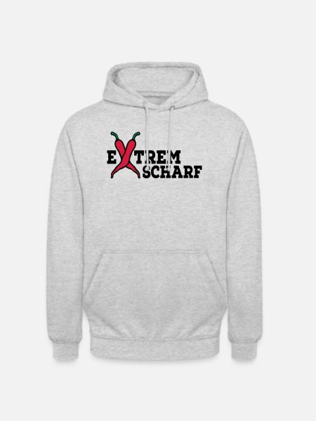 extrem scharf - Unisex Hoodie - Hellgrau meliert