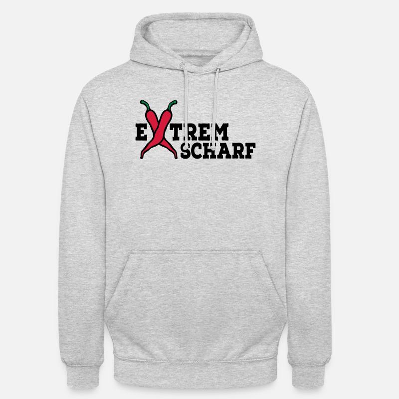 extrem scharf - Unisex Hoodie - Hellgrau meliert