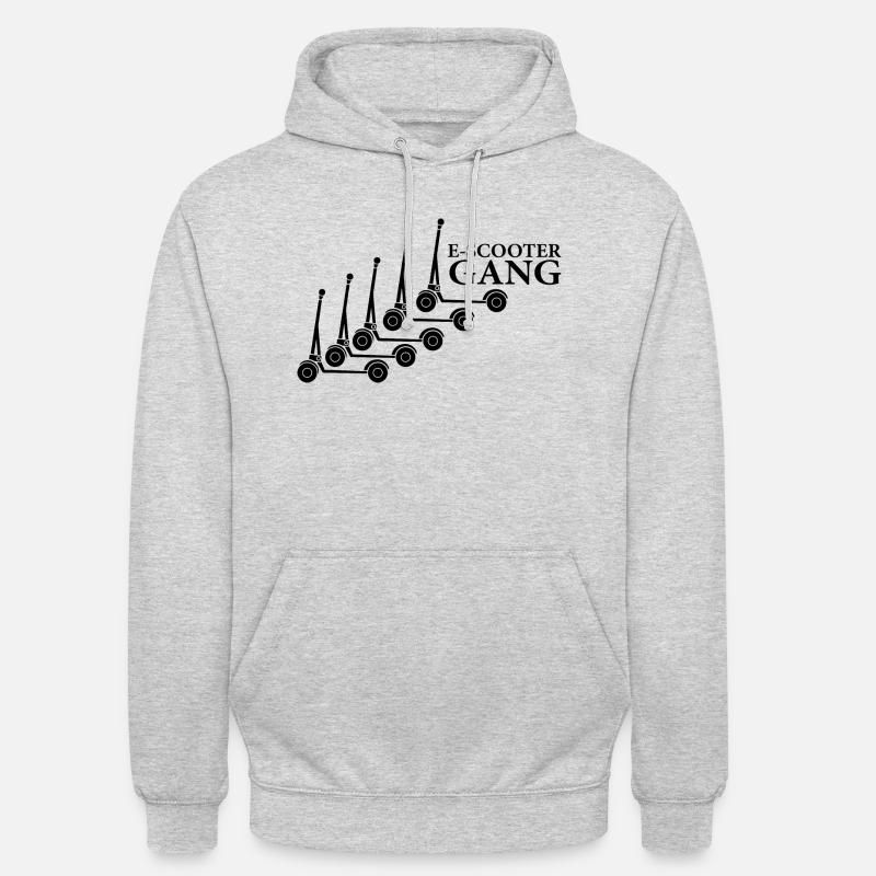 E-Scooter E-Roller Scooter - Unisex Hoodie - Hellgrau meliert